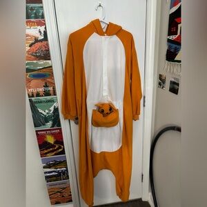 Cozy Orange Animal Onesie Pajama